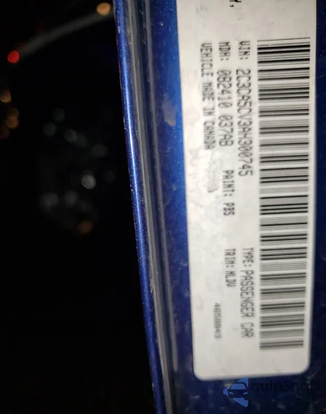 2010 Chrysler 300 Touring z USA, uszkodzony, nr VIN 2C3CA5CV3AH300745